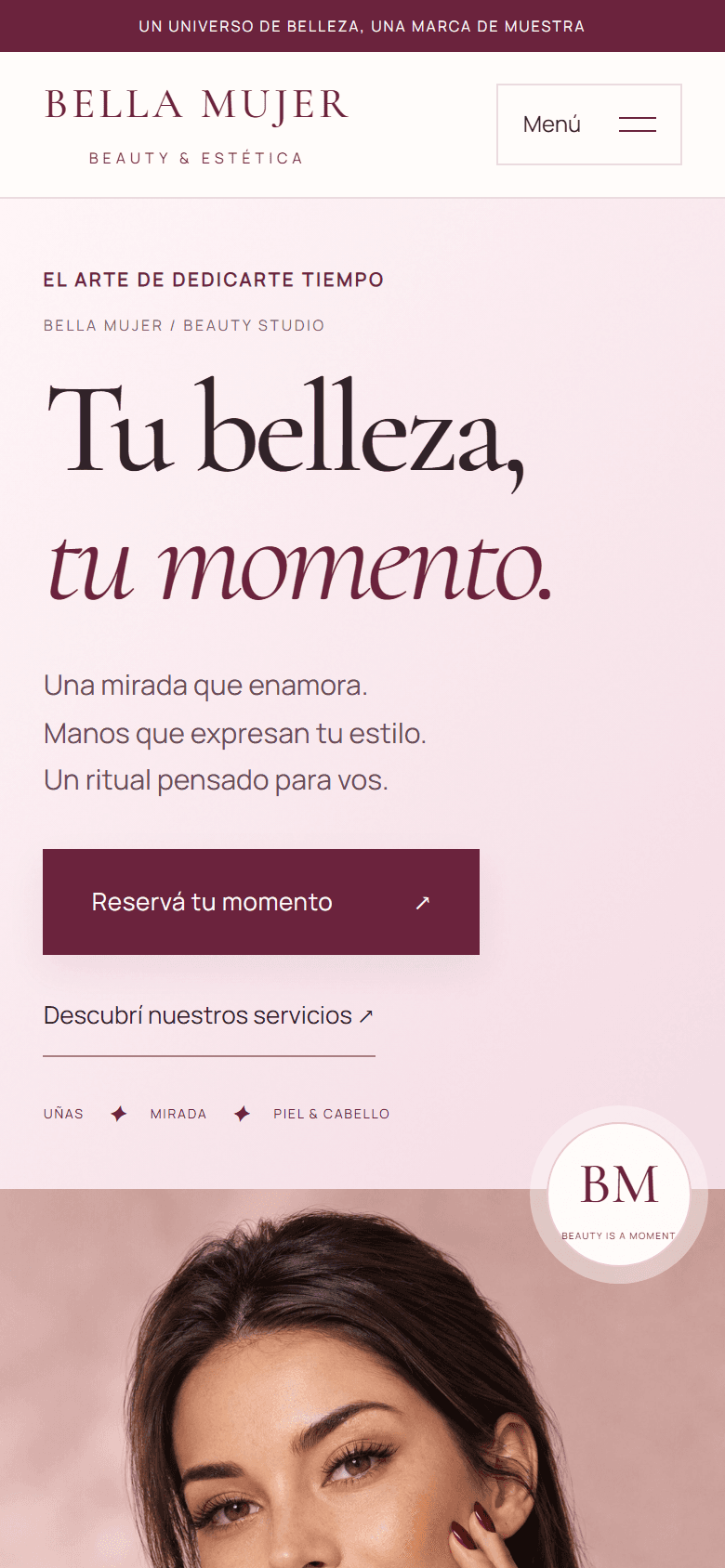 Bella Mujer — Portada (mobile)