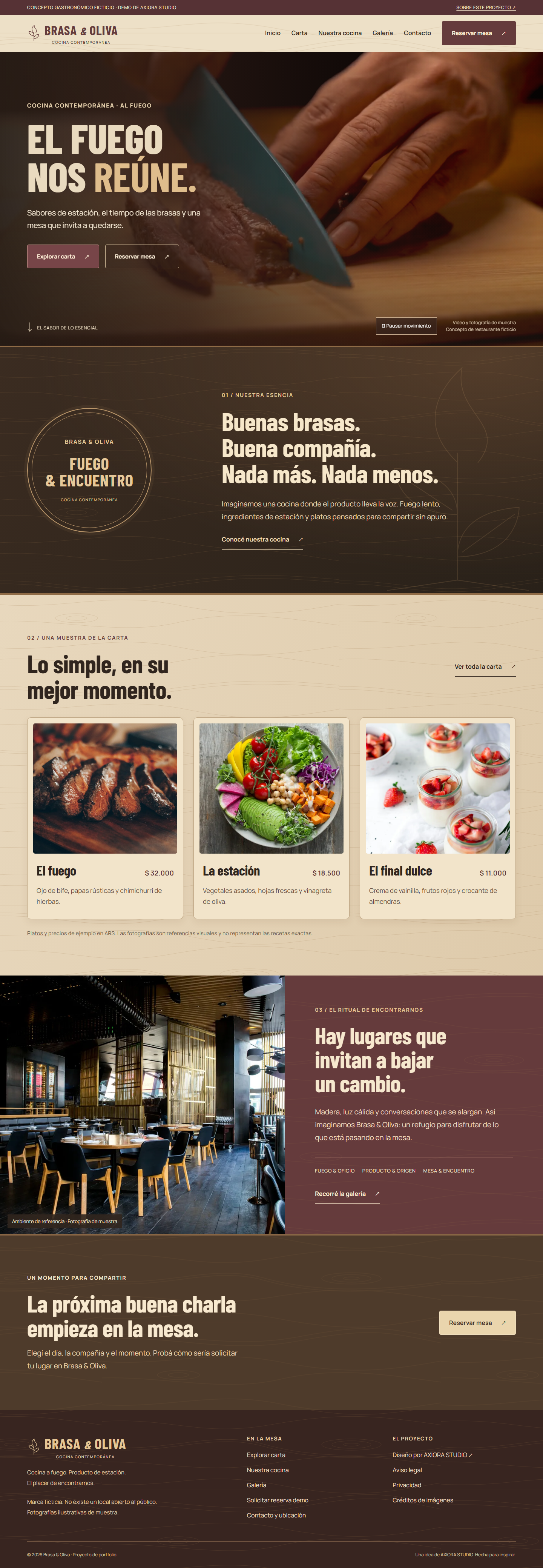 Brasa & Oliva — Página completa (desktop)