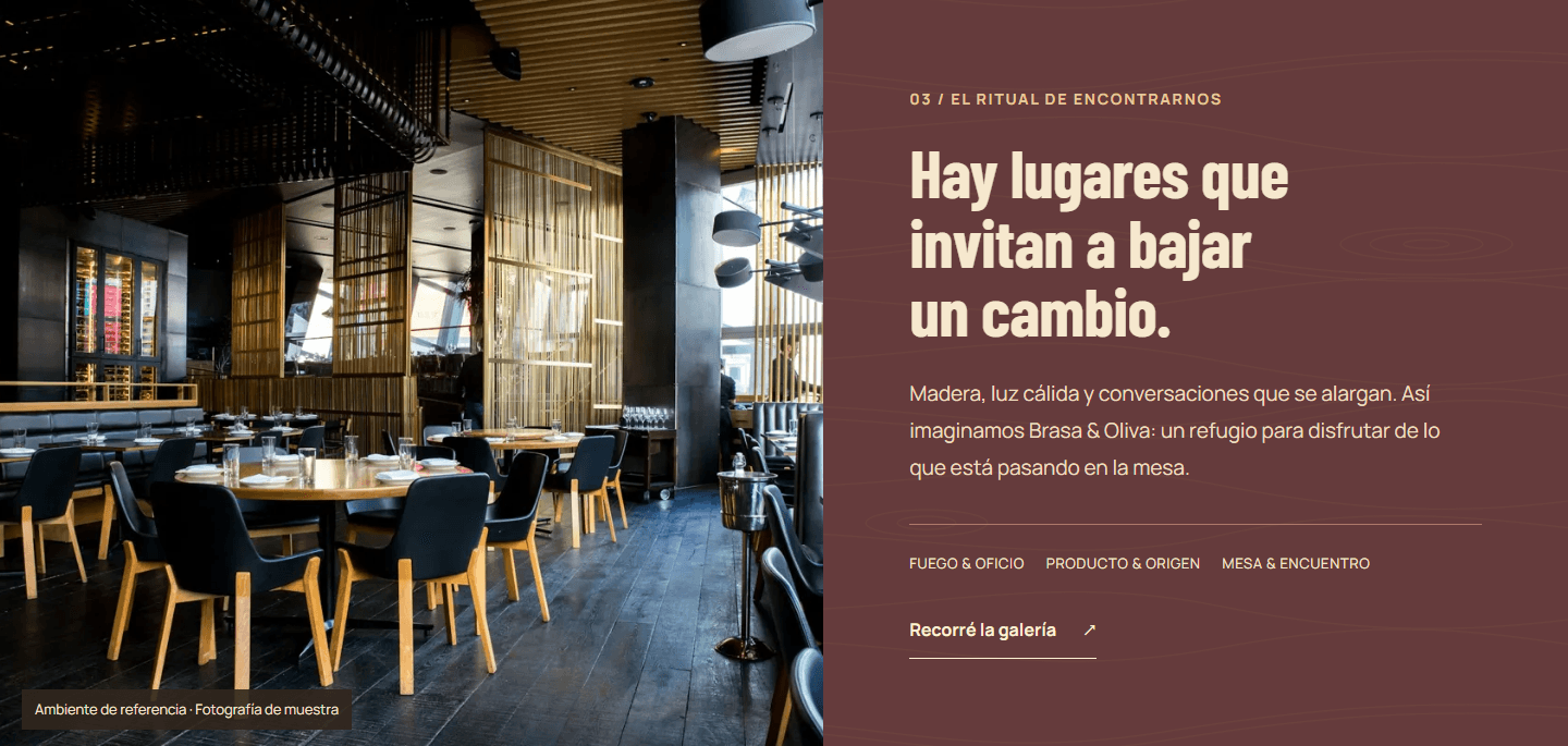 Brasa & Oliva — Hay lugares que invitan a bajar un cambio. (desktop)