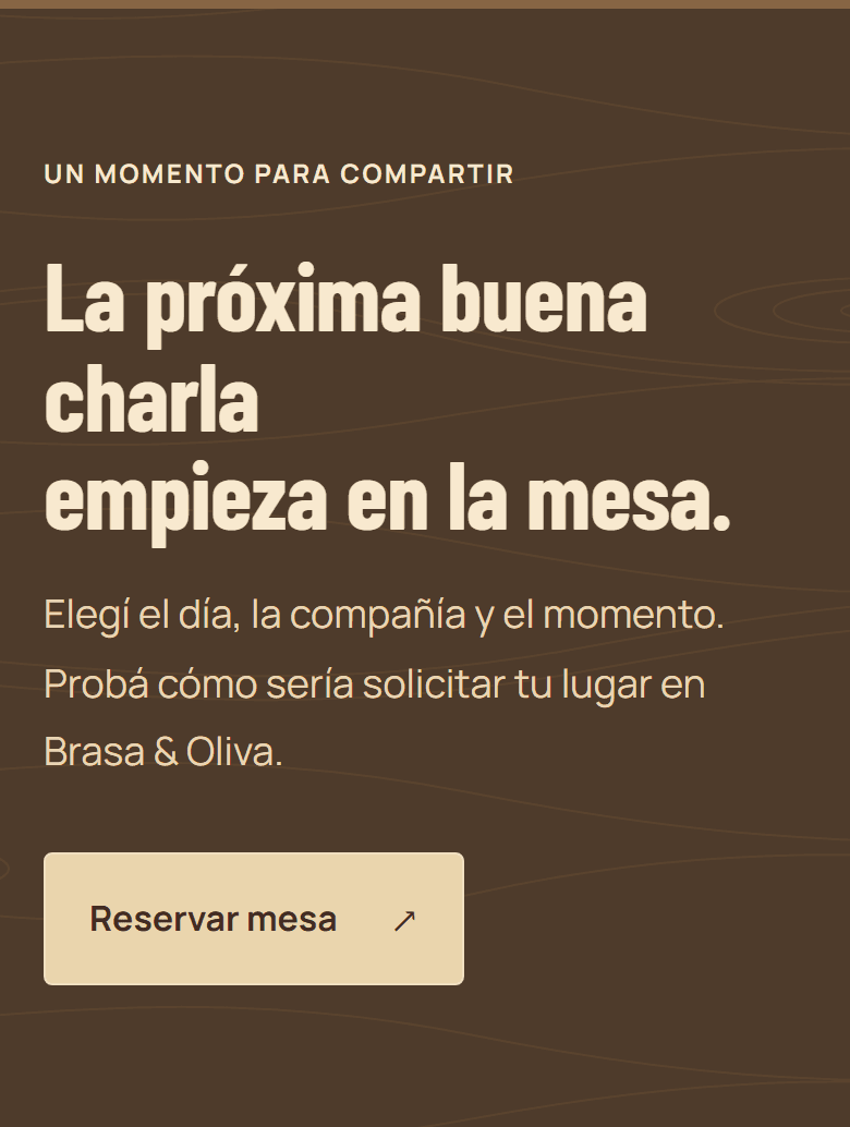 Brasa & Oliva — La próxima buena charla empieza en la mesa. (mobile)