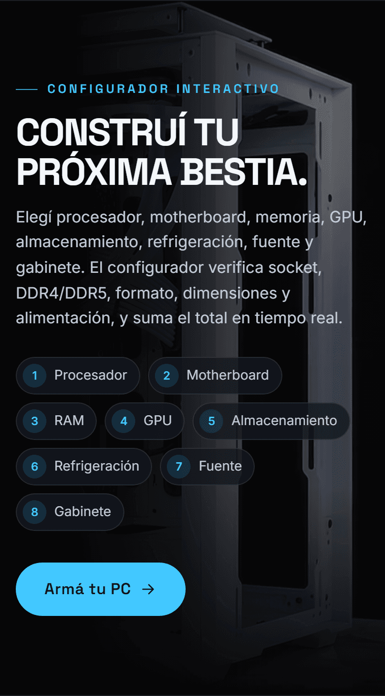 Gaming Elite: acceso al configurador de PC desde móvil